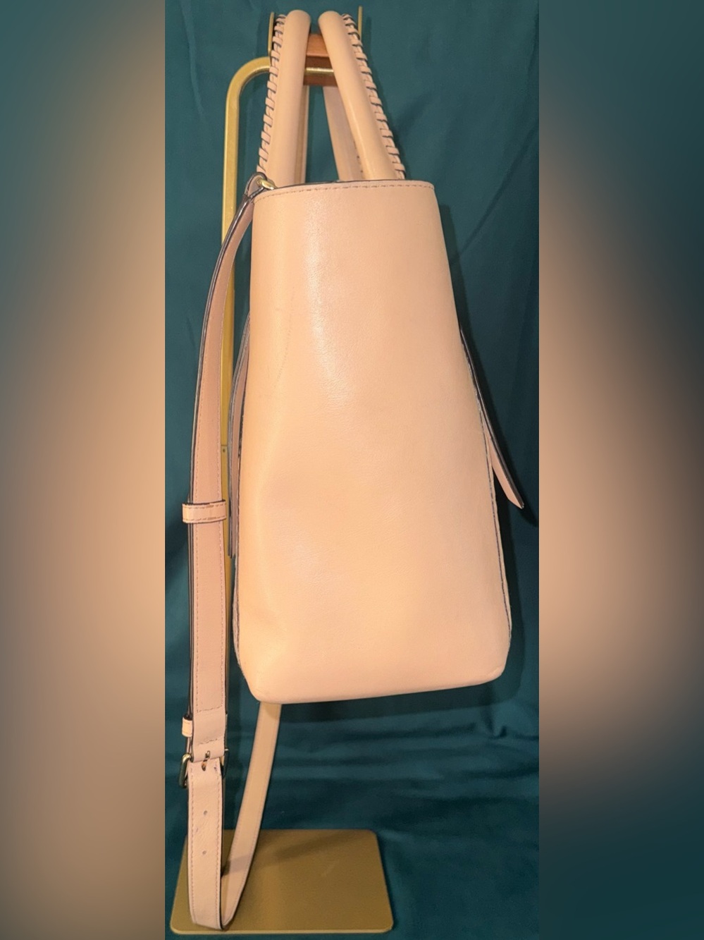 henri bendel Tan Woven Satchel with Gold-Tone Hardware - Picture 3 of 15